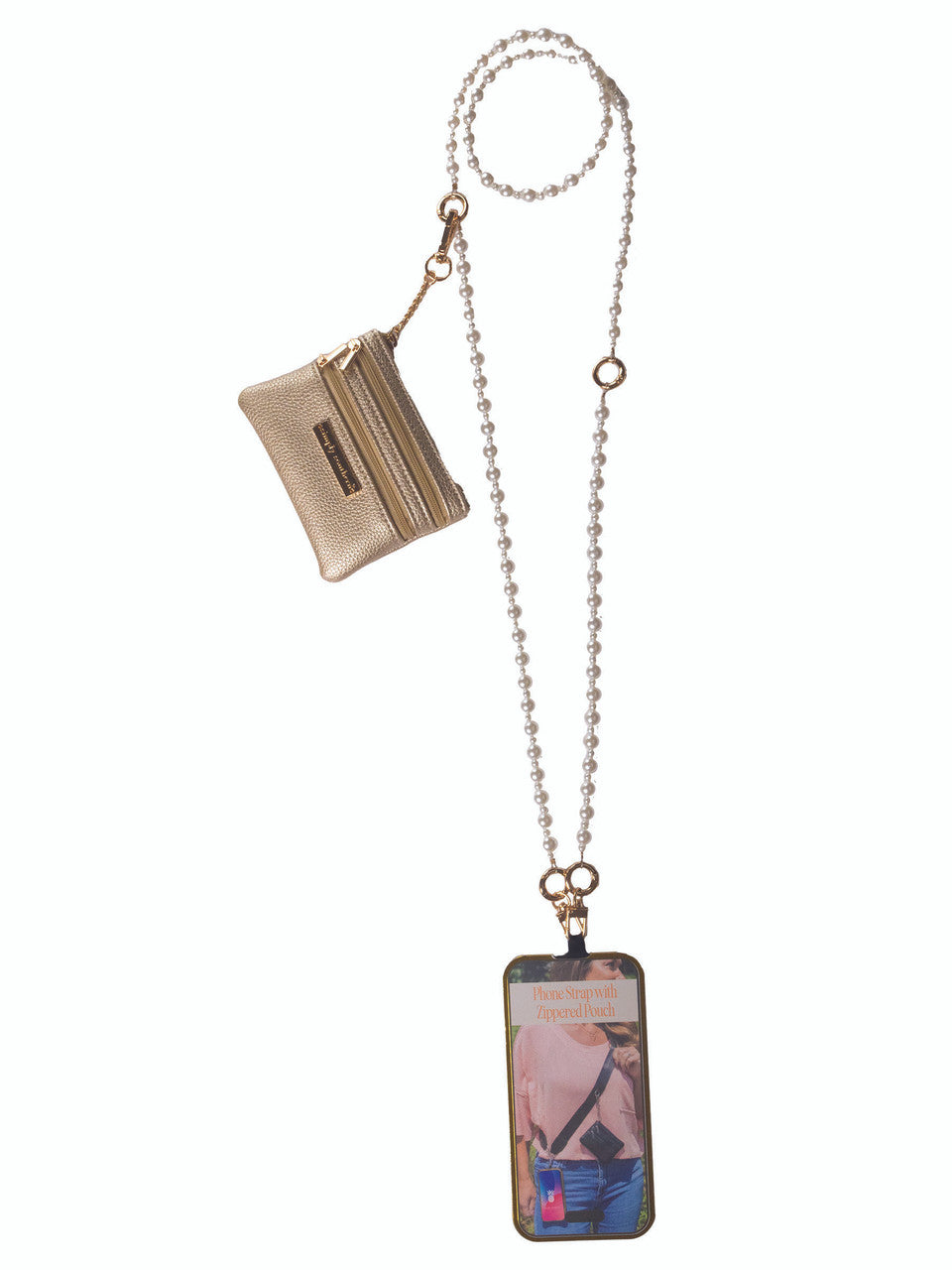 Simply Southern Pearl Crossbody Phone Strap with Zipper Wallet