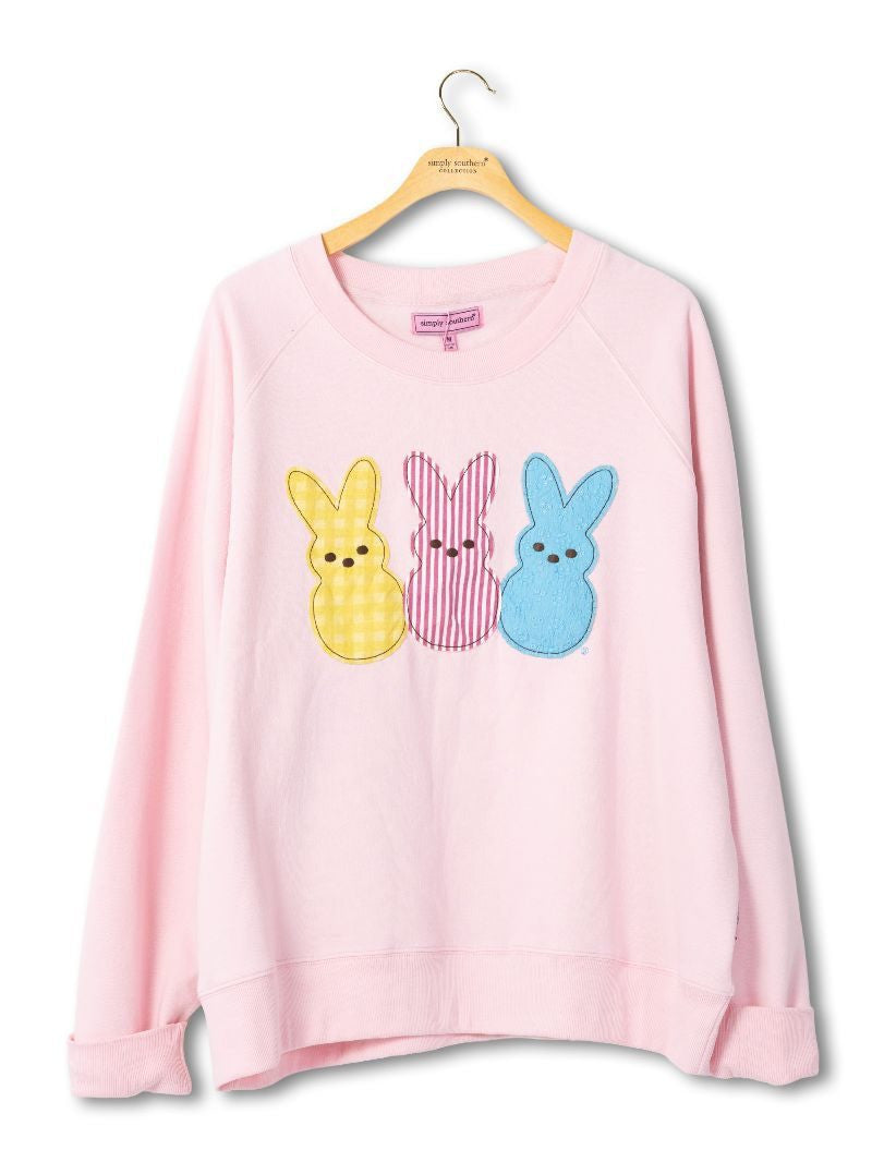 Simply Southern Pink Easter Peeps Sweatshirt