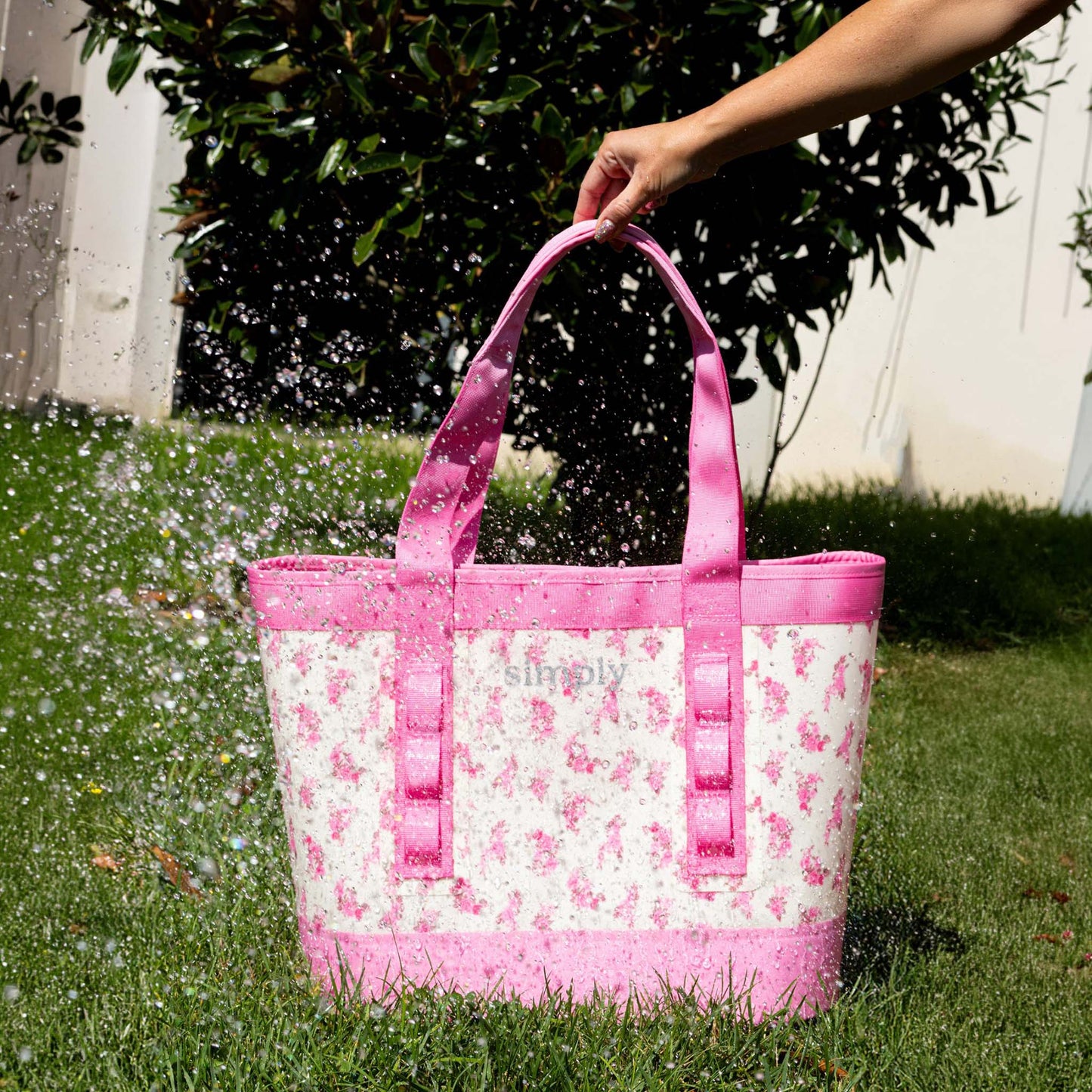 Simply Southern Tough Tote- Pink Floral