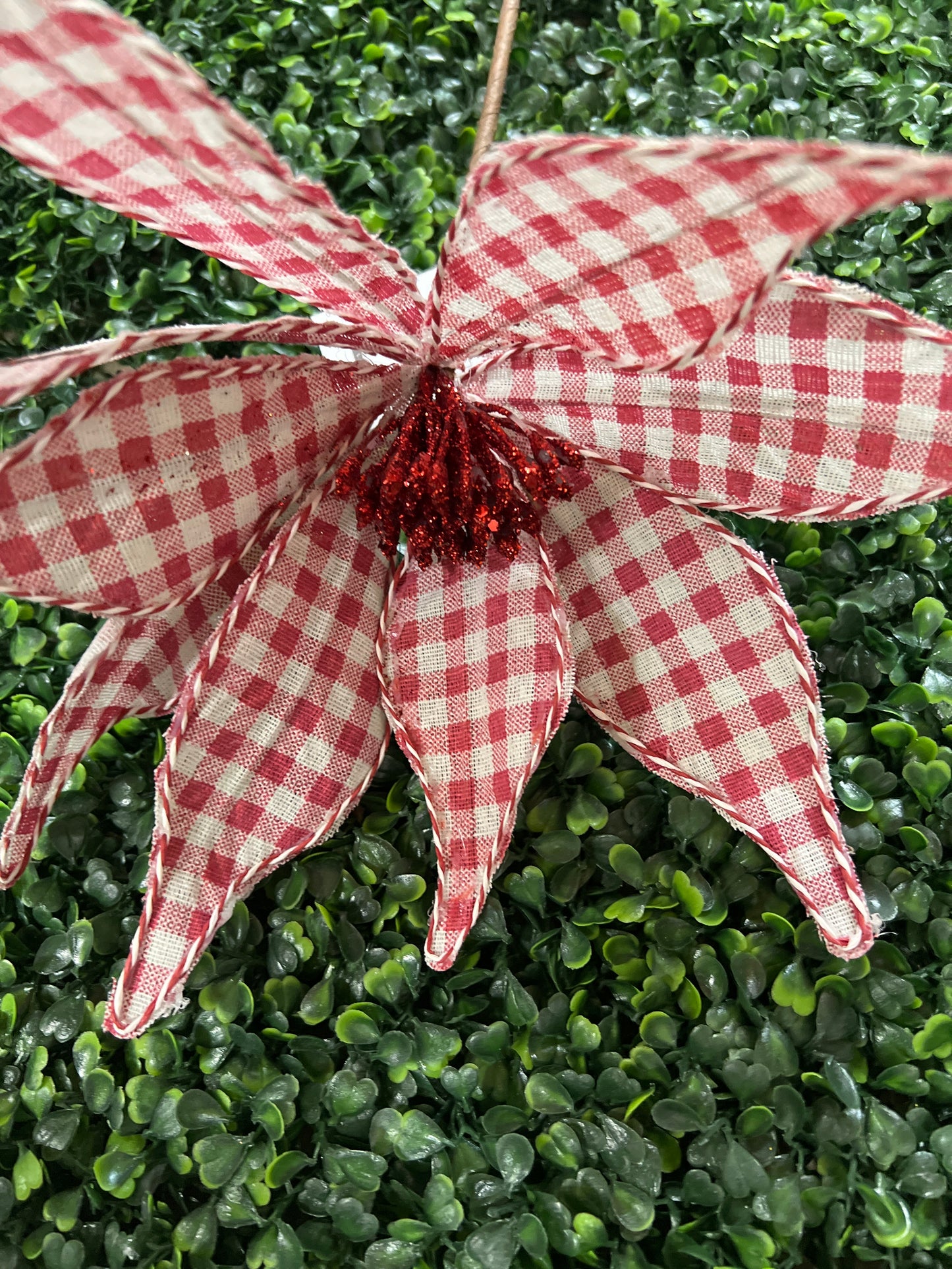Red Buffalo Poinsettia Floral Pick