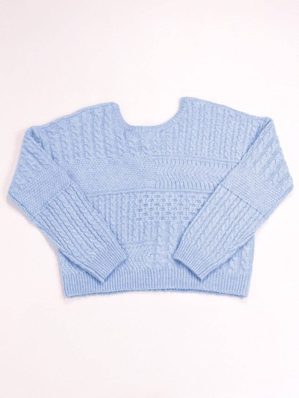 Simply Southern Blue Open Back Sweater