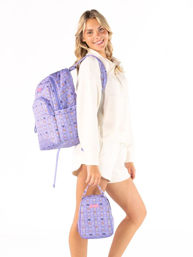 Simply Southern Small Lunch Bag- Purple Dogs & Bows