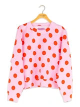Simply Southern Long Sleeve Pink With Polka Dot Top