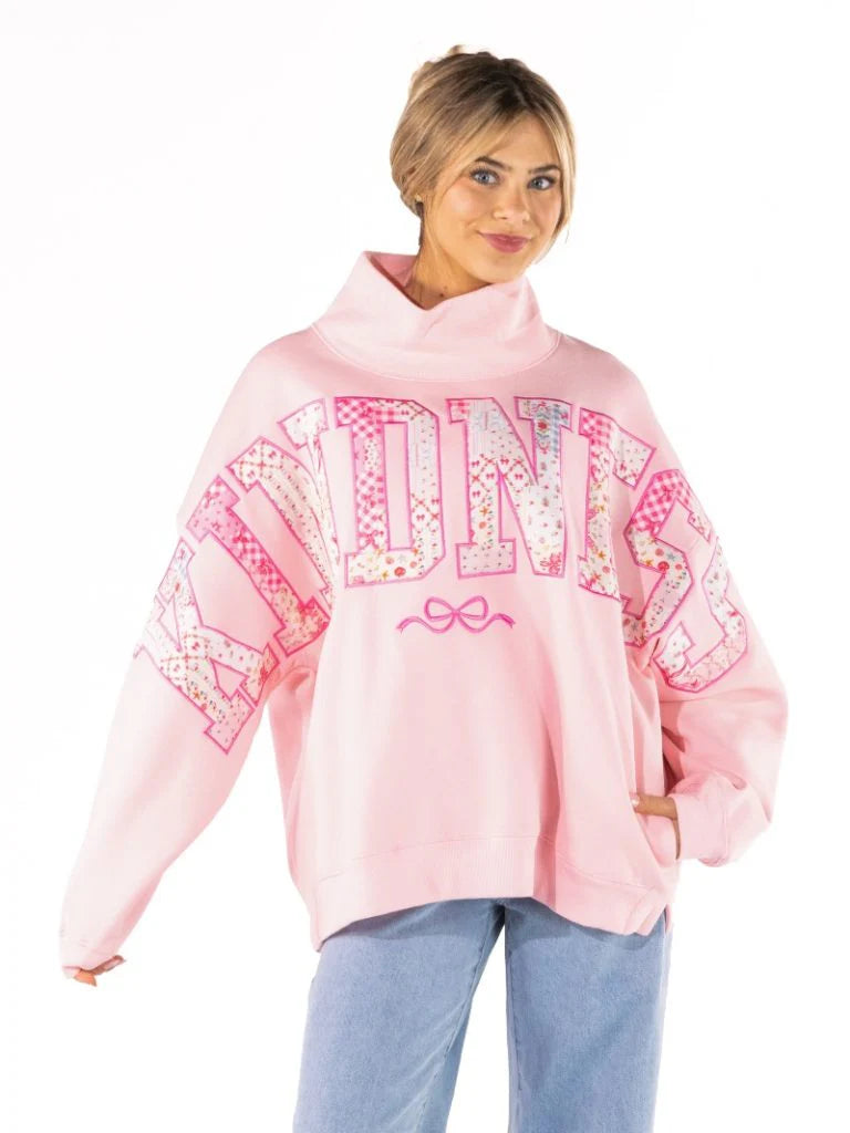Simply Southern One Size Mock Neck Sweatshirt- Kindness