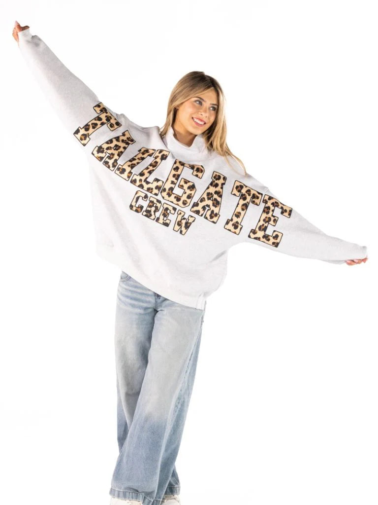Simply Southern One Size Mock Neck Sweatshirt- Tailgate Crew