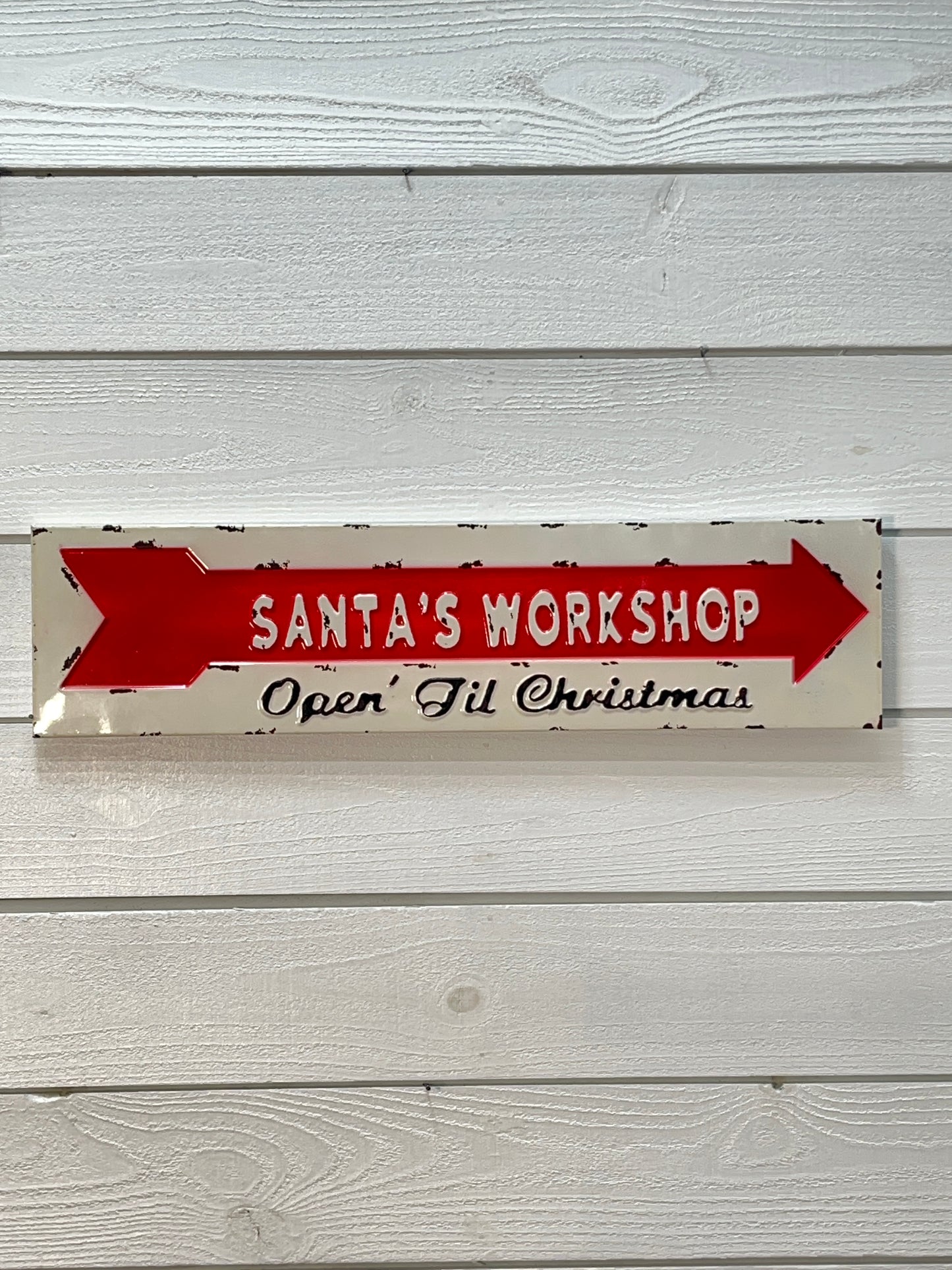 Santa's Workshop Metal Sign