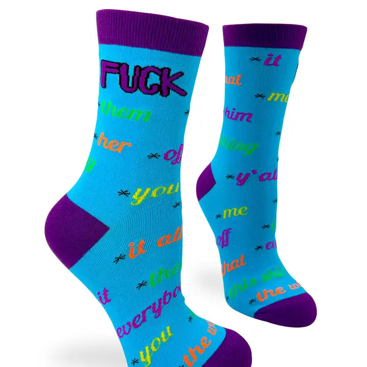 F**K Everything Extremely Sassy Ladies' Novelty Crew Socks