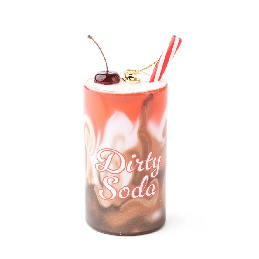 Dirty Soda Glass Christmas Ornament