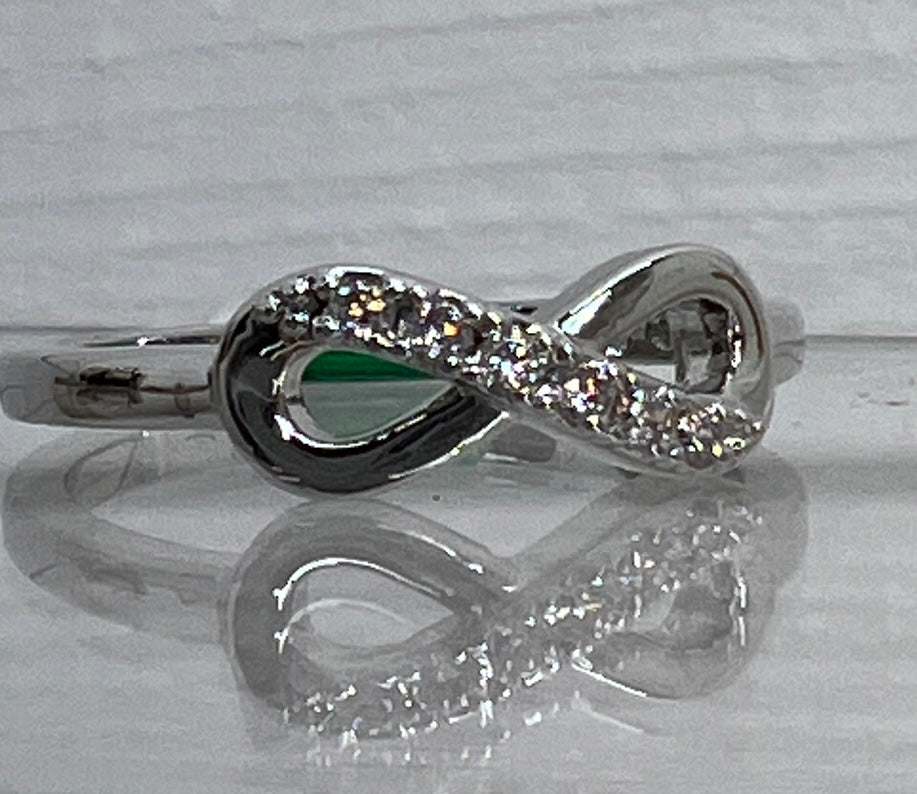 R.S. Covenant Silver Infinity Cubic Zirconia Ring Style 953