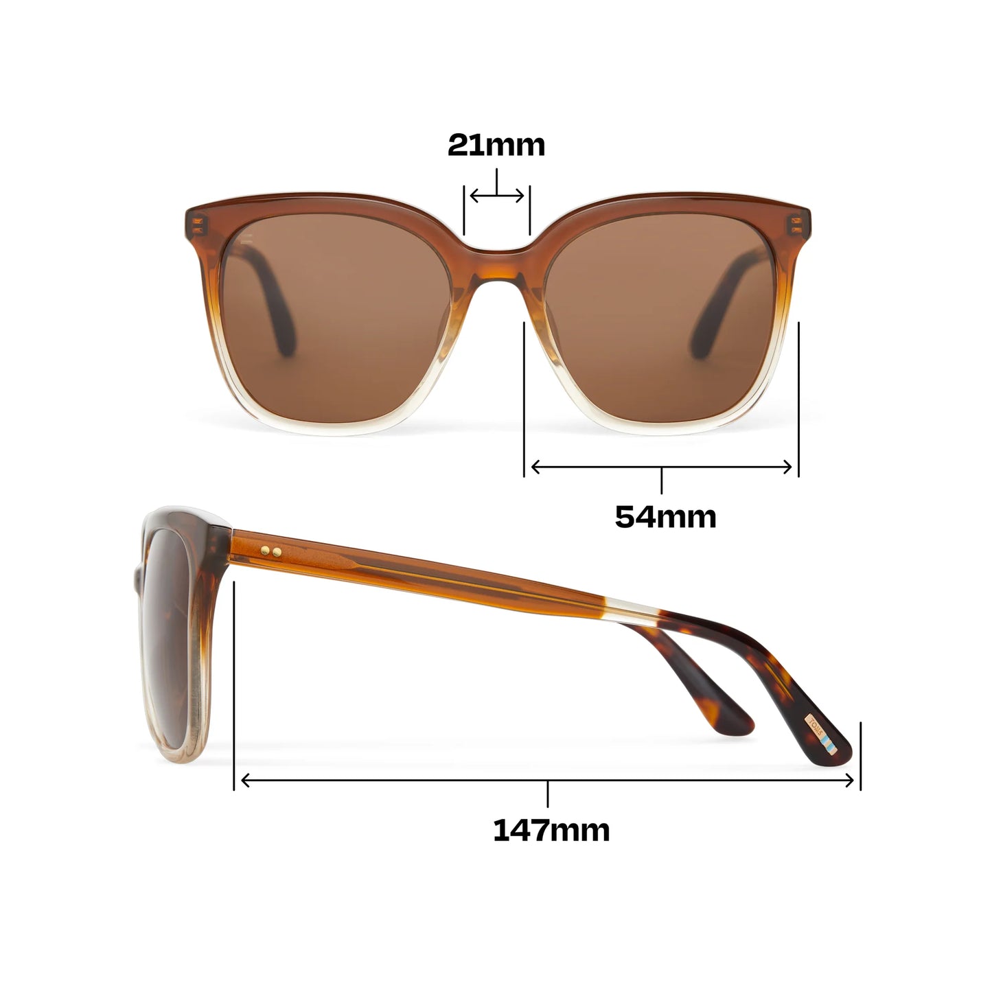 TOMS Charmaine Sunglasses- Cappuccino Champagne Fade
