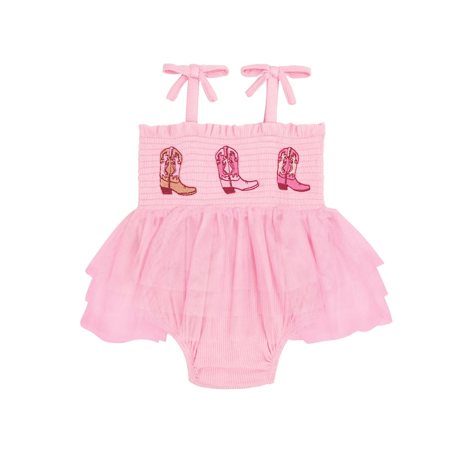 Mud Pie Boots Tutu Crawler 9-12 Months