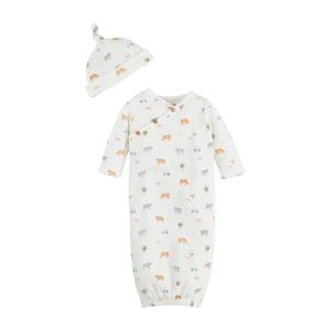 Mud Pie Ditsy Farm Print Take-Me-Home Hat Set