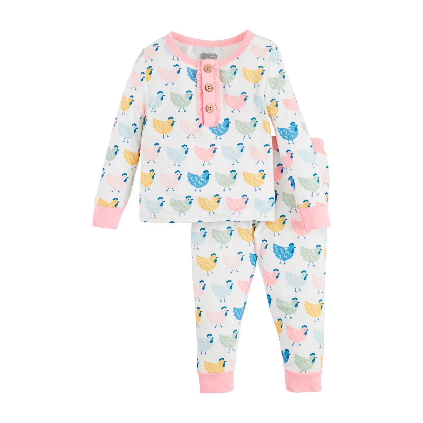 Mud Pie Chicken Pajama Set