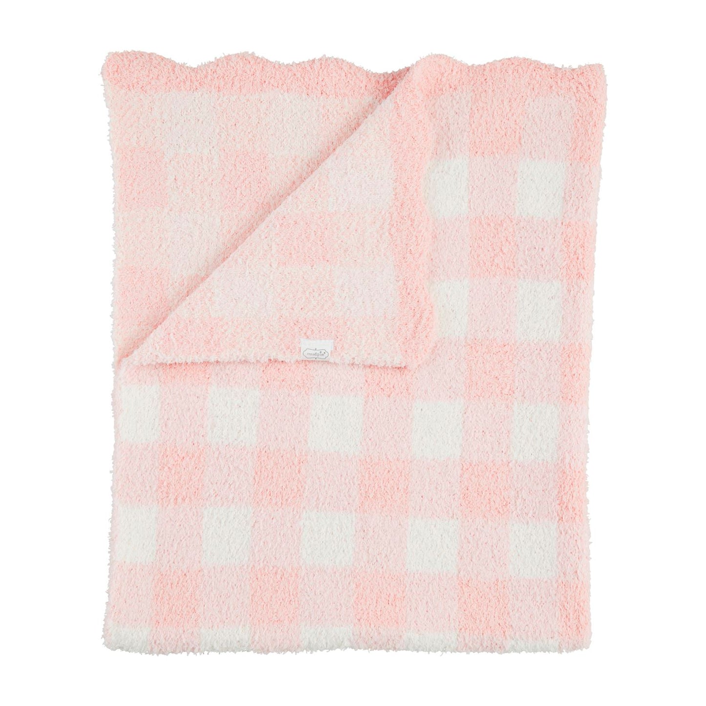 Mud Pie Gingham Chenille Blanket