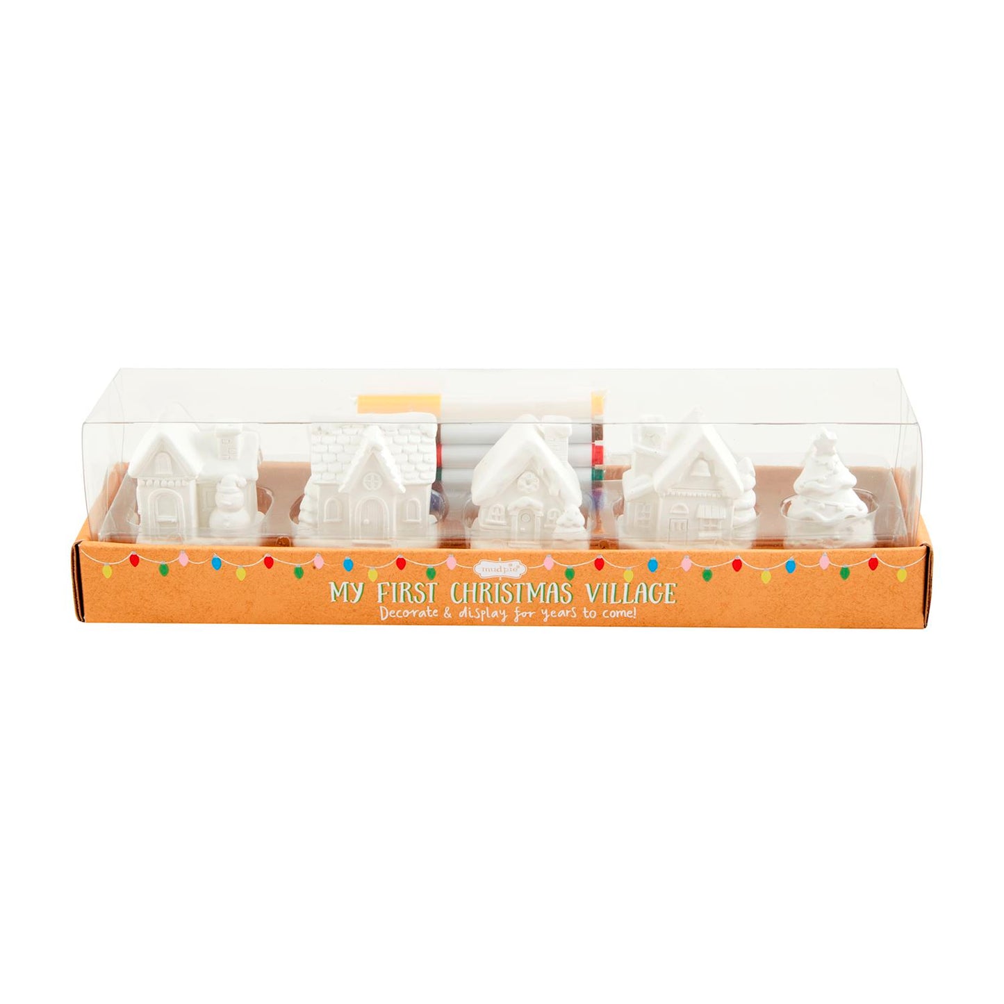 Mud Pie Christmas Color-Me Train & Village Sets