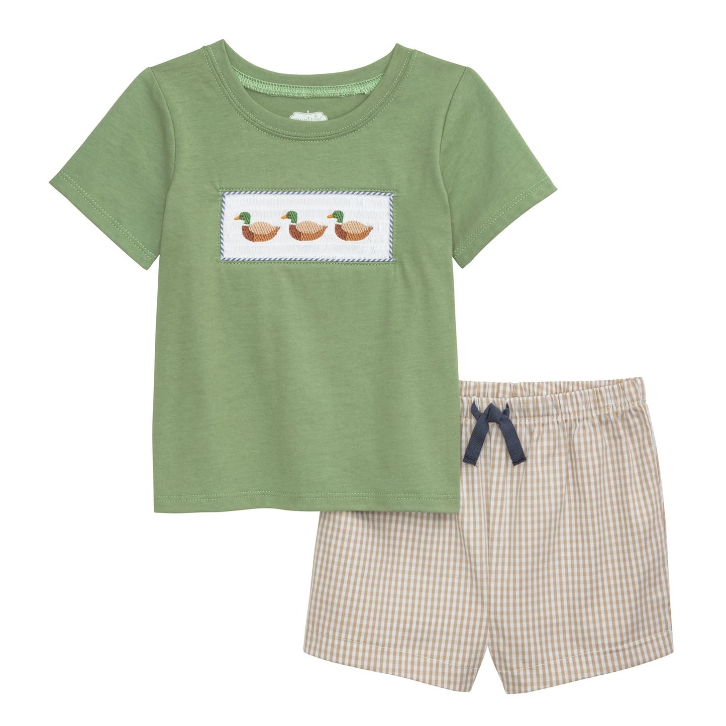 Mud Pie Smocked Mallard Short Set