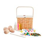 Mud Pie Easter Wooden Egg Decorating Kit