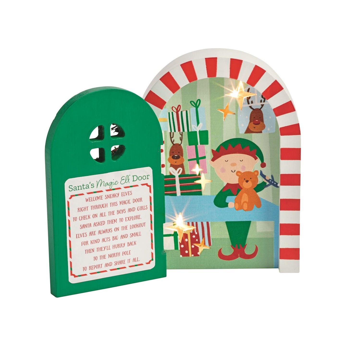 Mud Pie Green Magic Elf Door Set