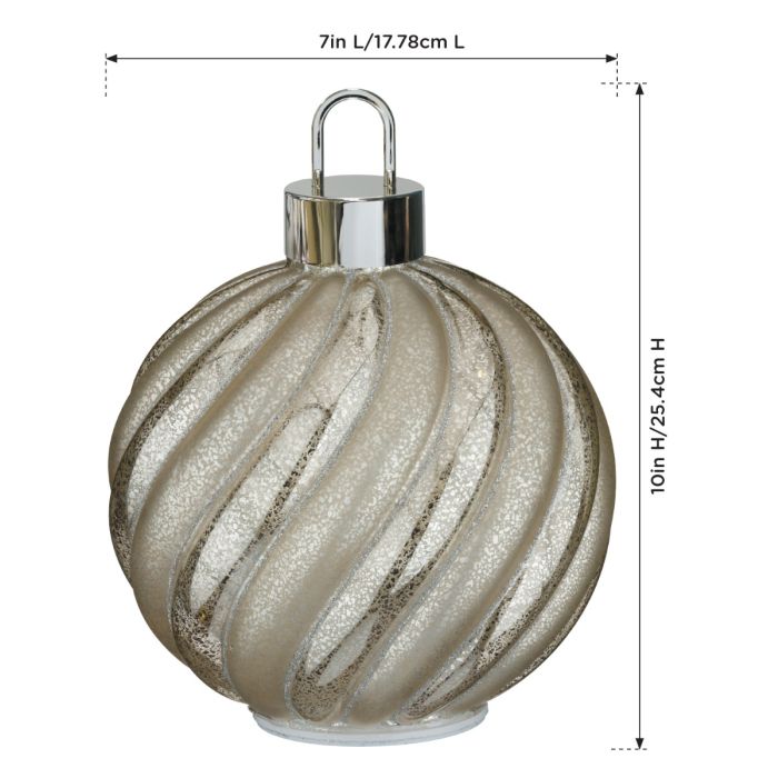 LED Ornament Decor - Swirl Silver