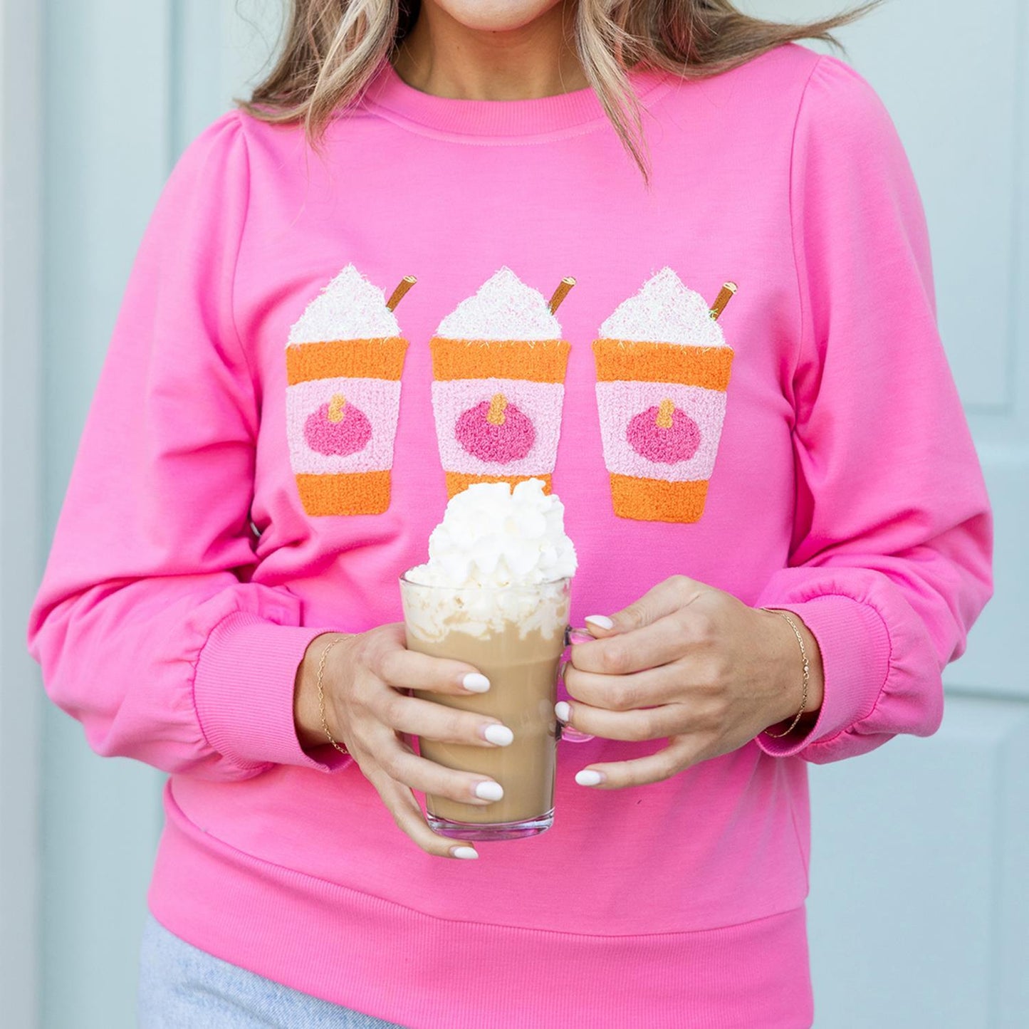 Pink Triple Pumpkin Spice Latte Sweatshirt