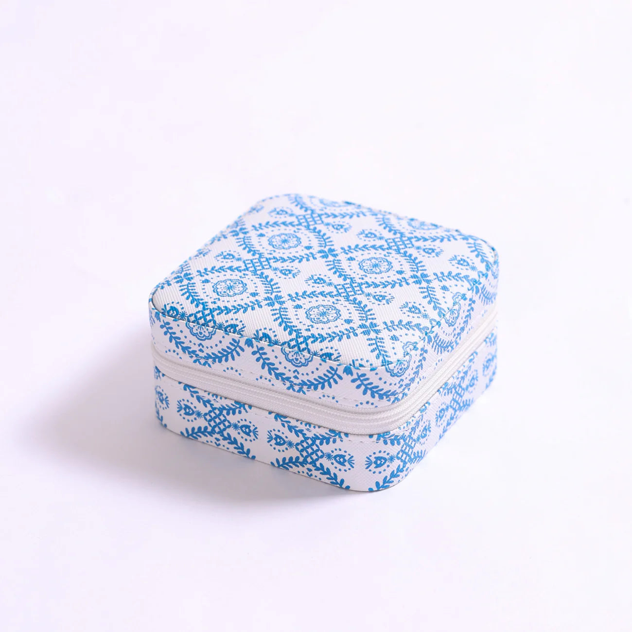 Printed Travel Jewelry Case 2-Layer Compact Organizer