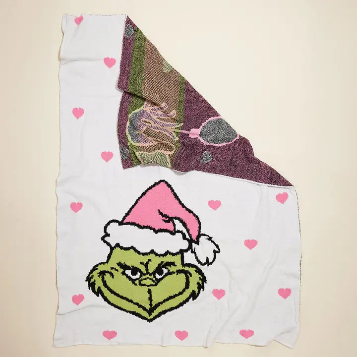 Multi Heart Grinch Blanket