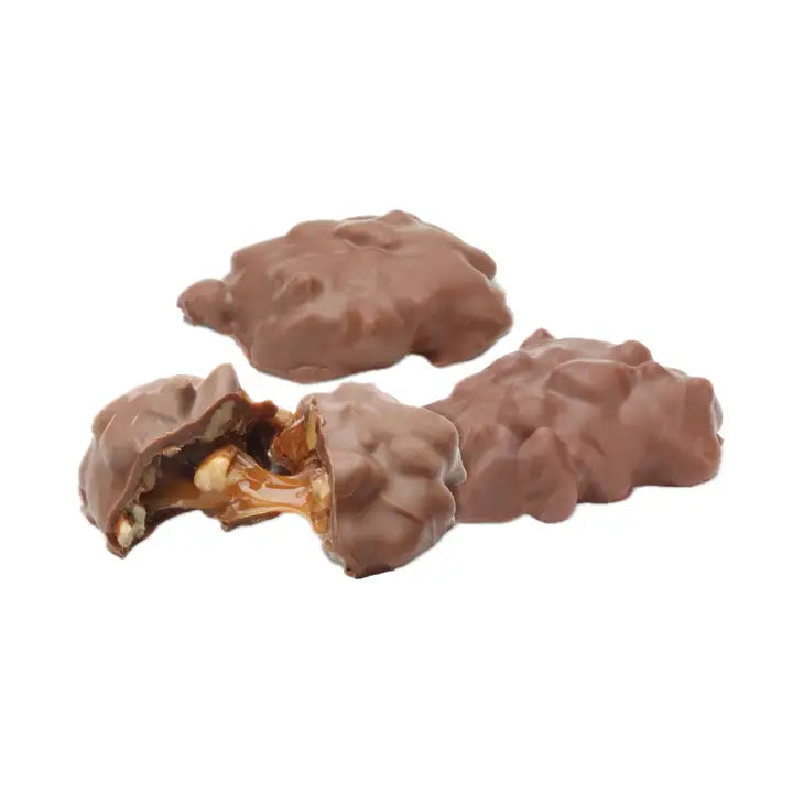 Milk Chocolate Pecan Caramel Clusters