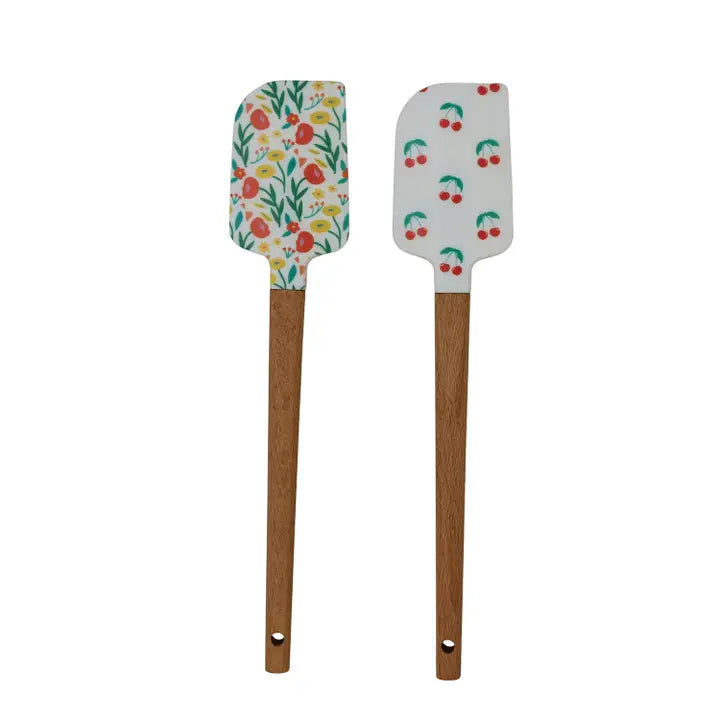 Silicone & Wood Two-Sided Spatula