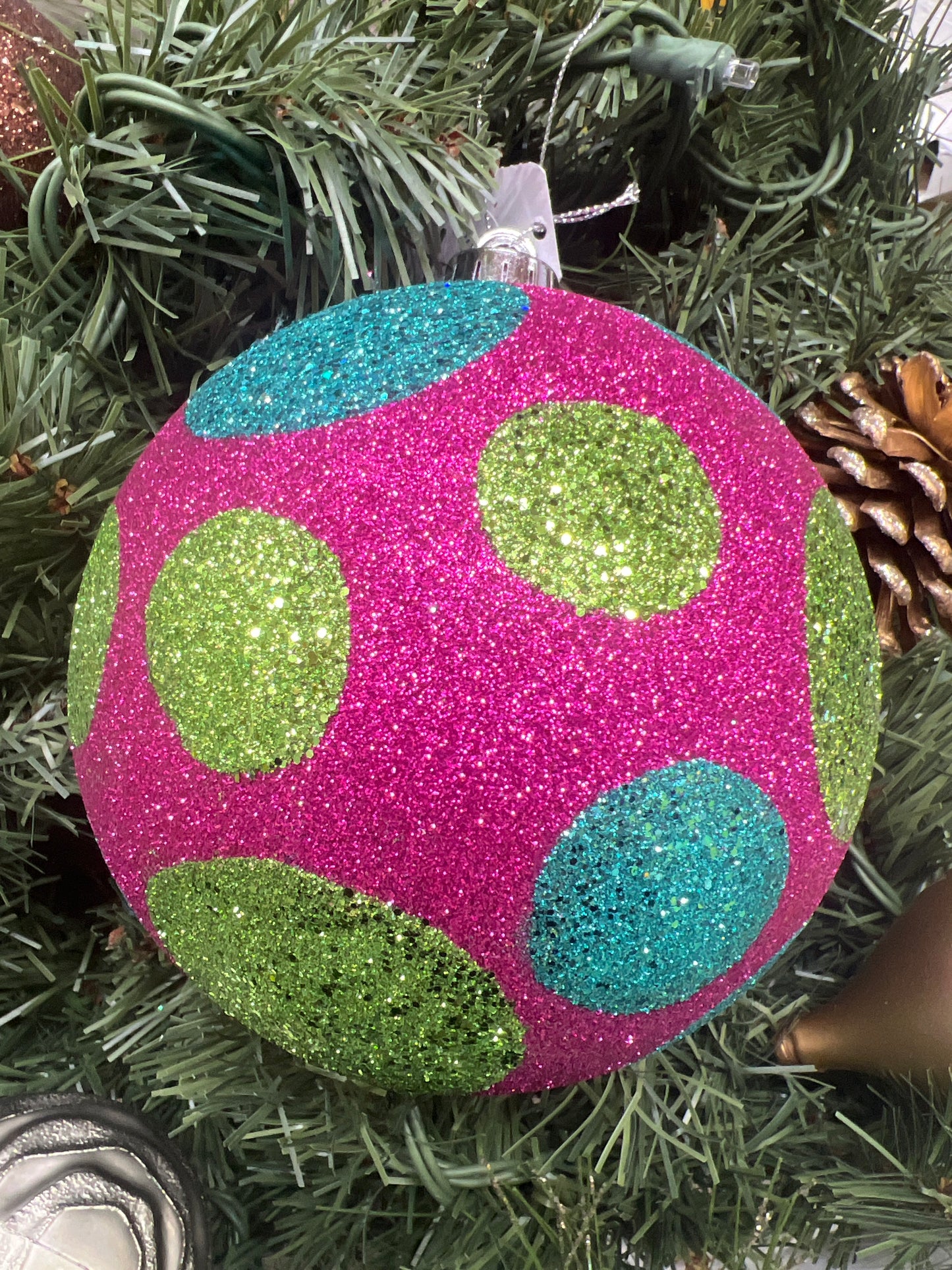 Glitter Dot Ball Ornament