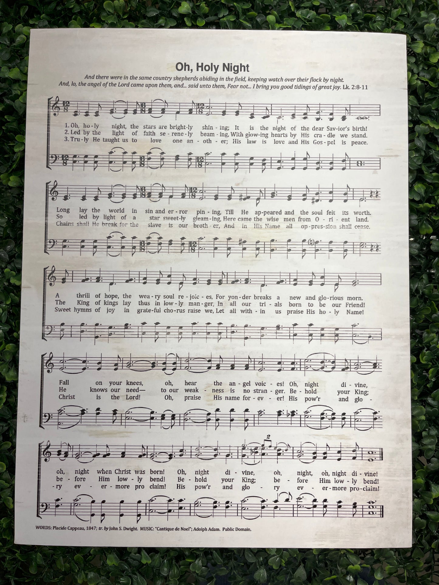 Oh Holy Night Hymn Canvas