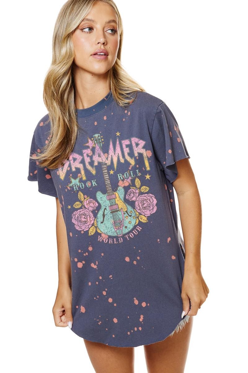 Dreamer Rock N Roll Vintage Graphic Top
