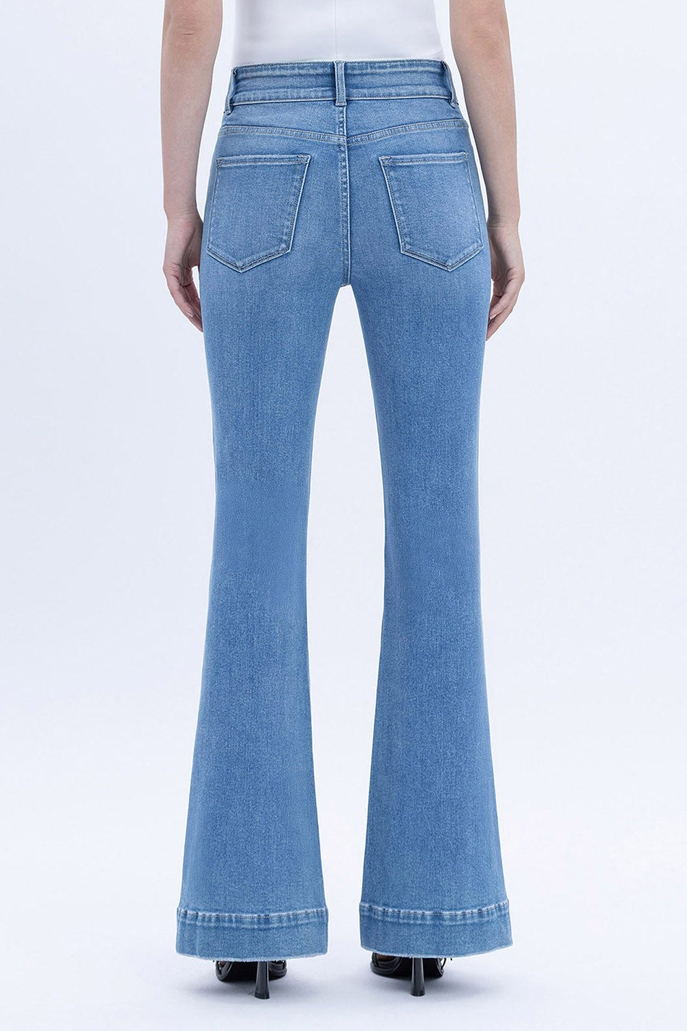 High Rise Full Length Flare Jeans