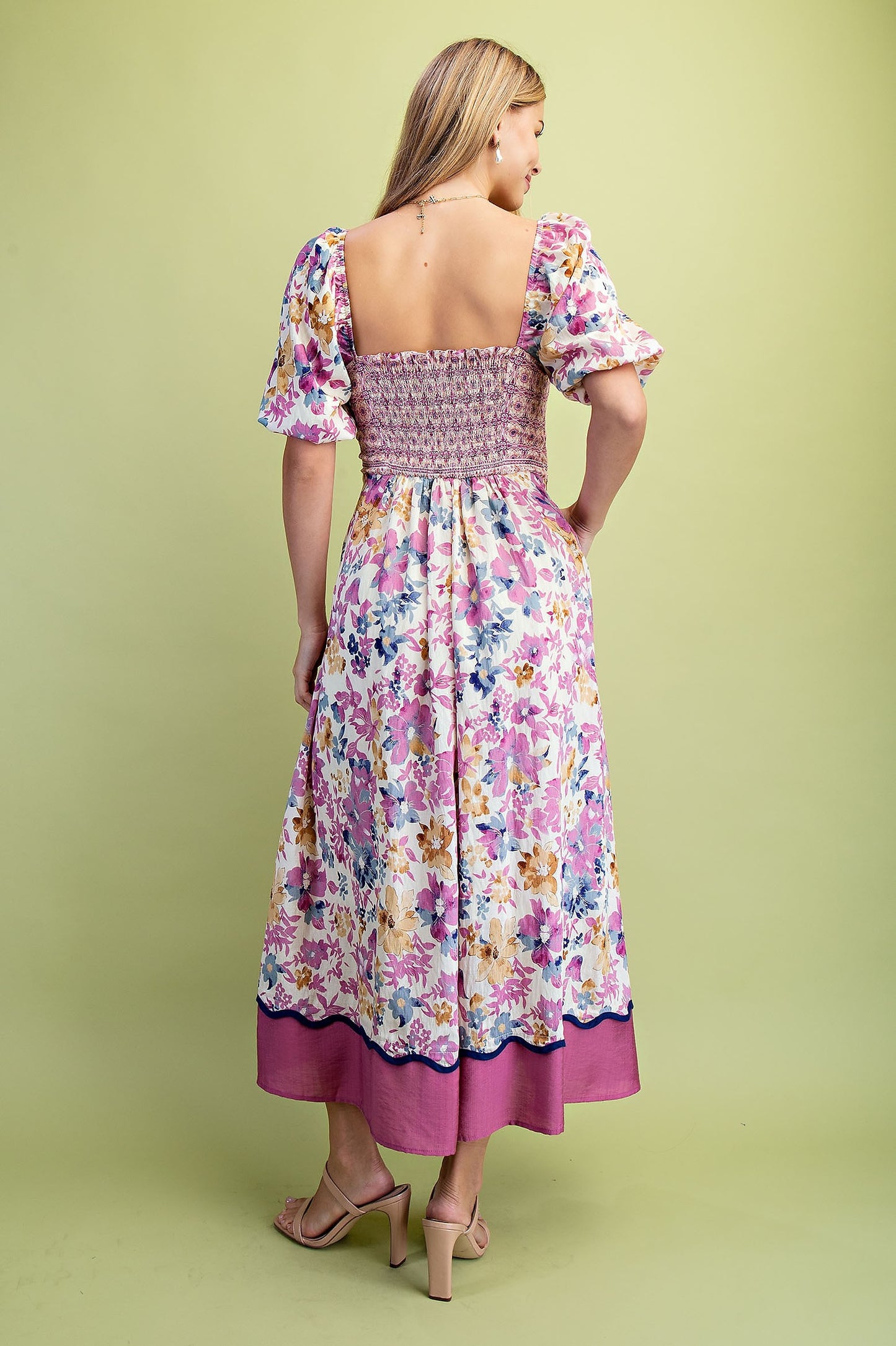 Mixed Print Maxi Dress