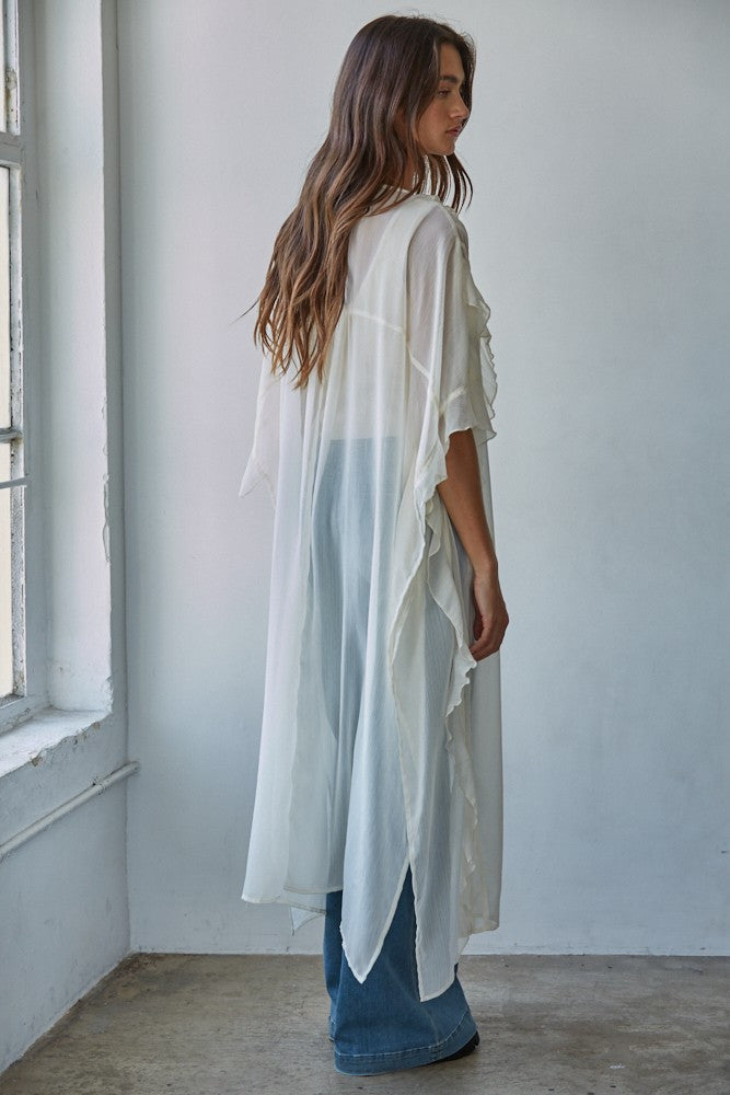 Maisonette Sheer Tiered Ruffle Duster