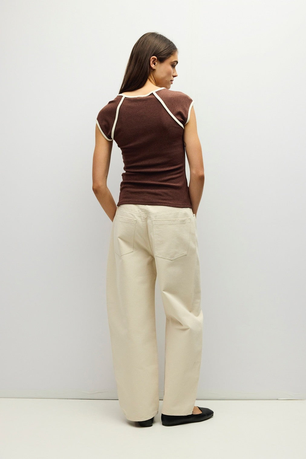 Brown & Cream Patricia Top