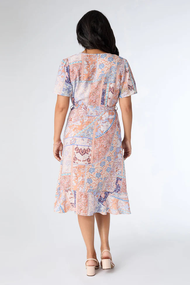 Aria Floral Flutter Sleeve Dress