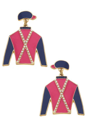 Jockey Silks Drop Earrings