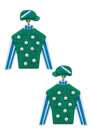 Jockey Silk Resin Drop Earrings