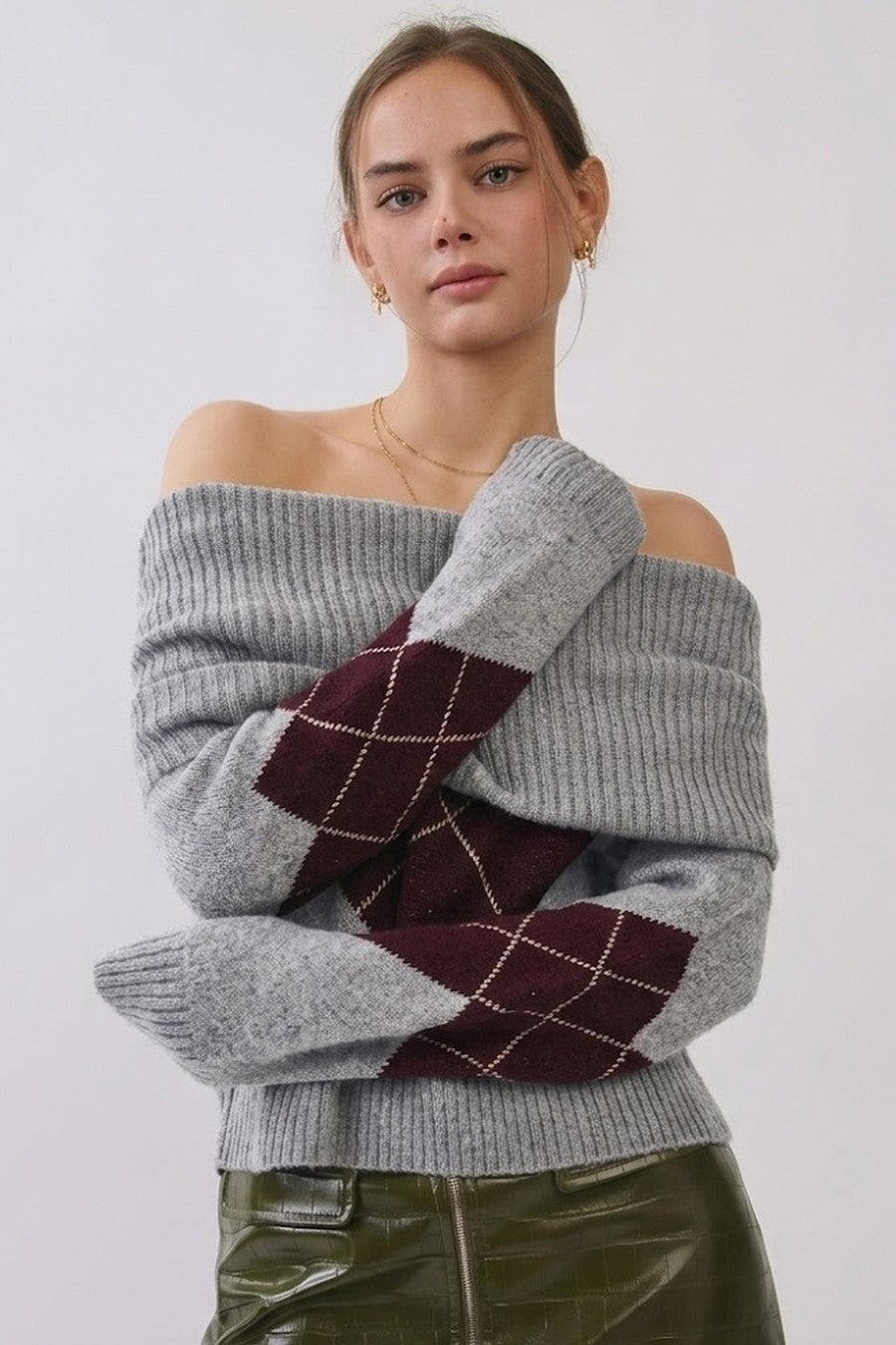 Argyle Knit Sweater
