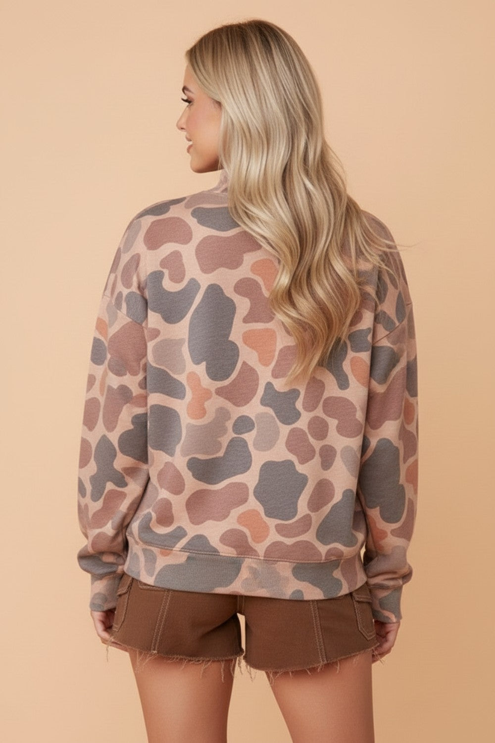 Howdy Camo Baggy Pullover Sweatshirt