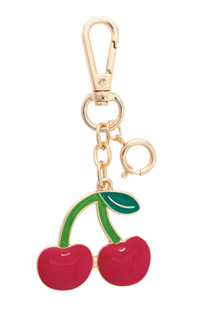 Cherries Enamel Bag Charm