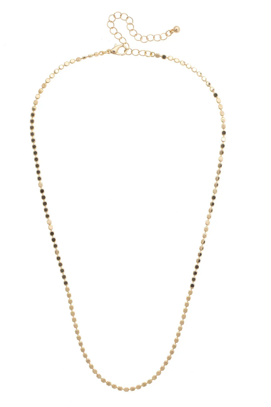 Harper Mini Disc Charm Necklace Base in Shiny Gold