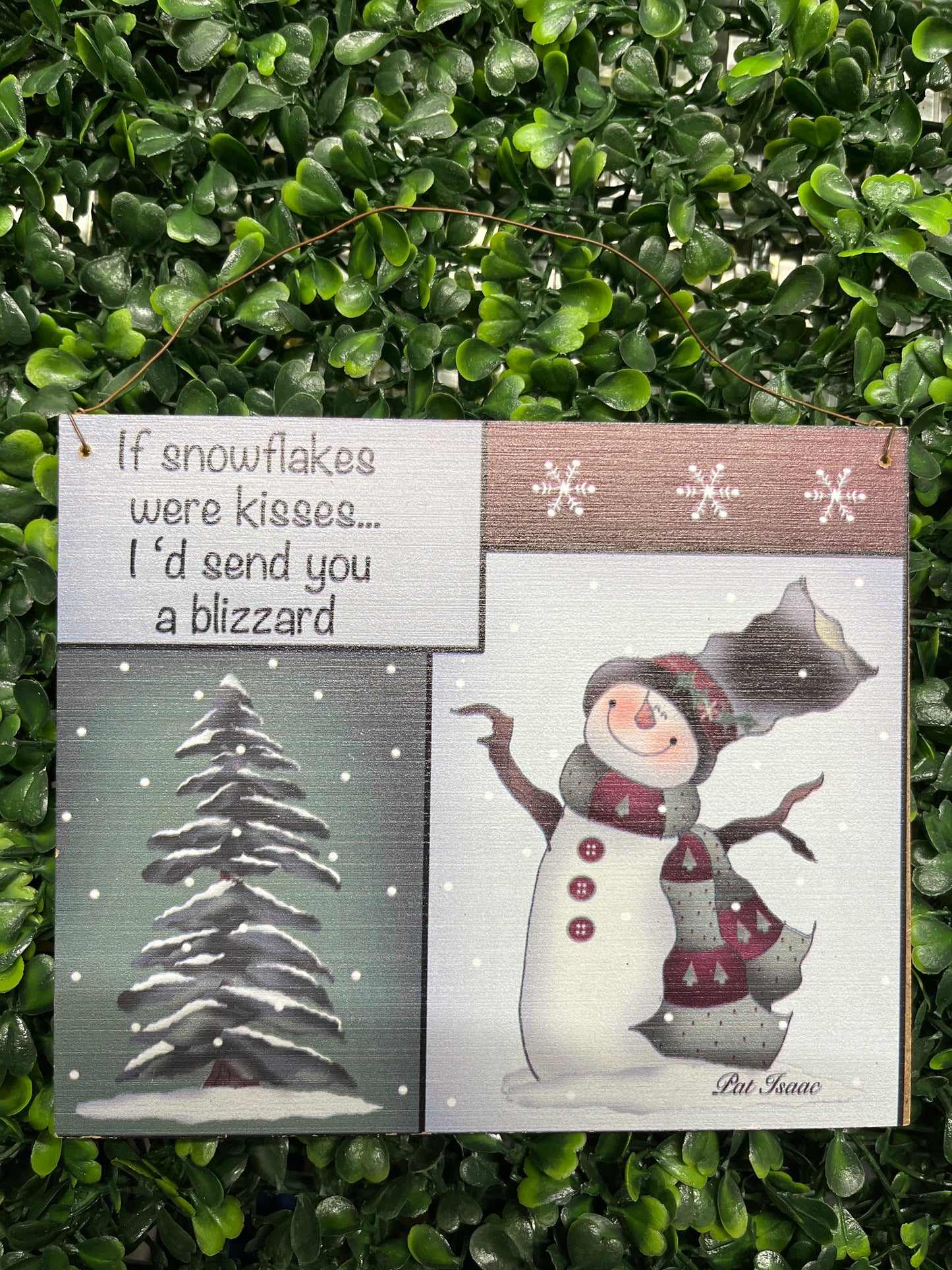 Large Wooden Plaque Ornament