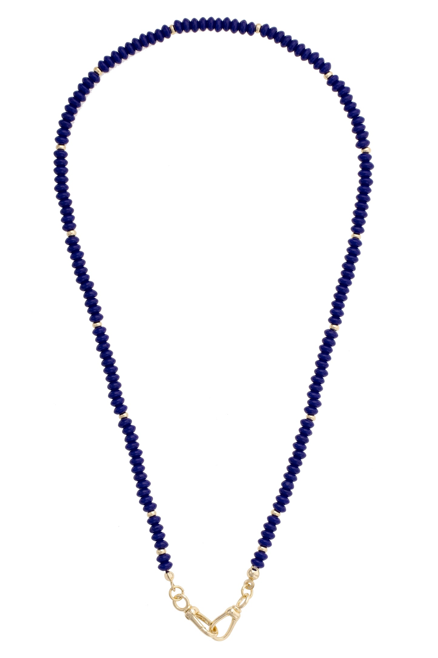 Aurora Beaded Necklace in Navy