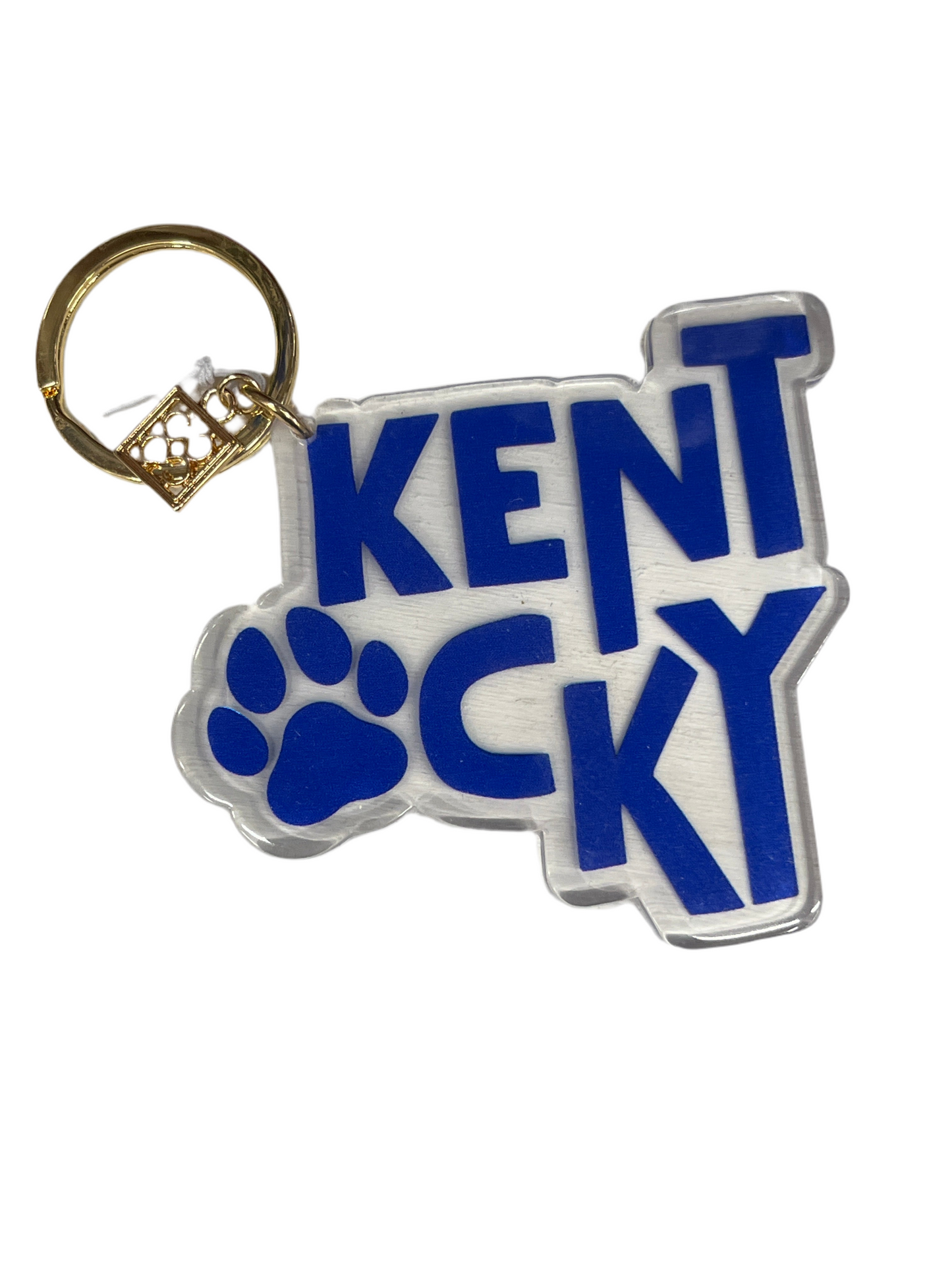 Acrylic Blue Kentucky Key Chain