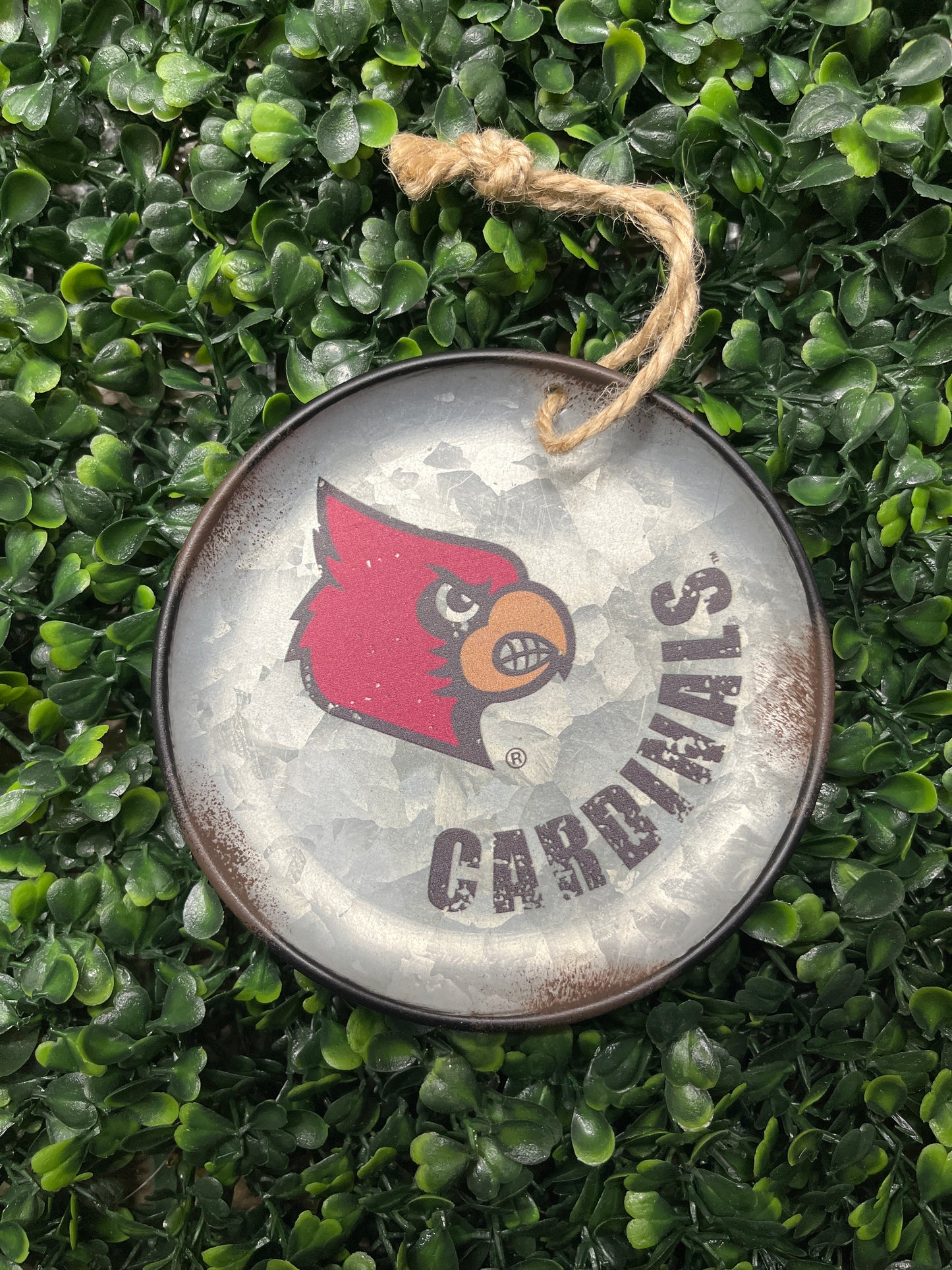 Louisville Cardinals Round Metal Ornament