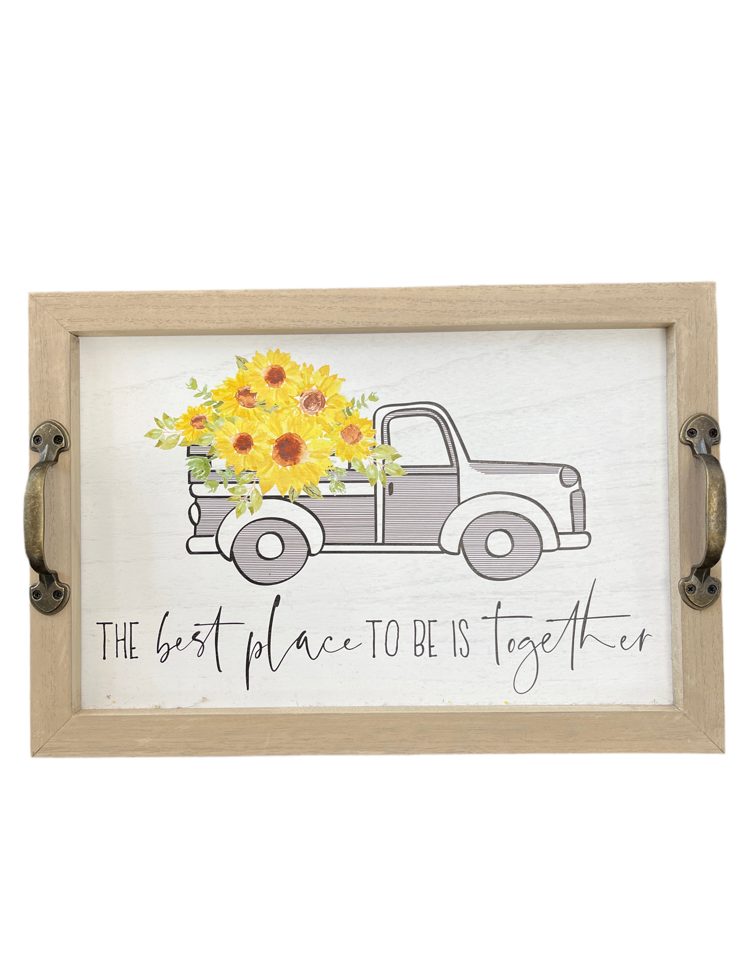 Best Place To Be Is Together Truck/Sunflower Wall Art With Handles