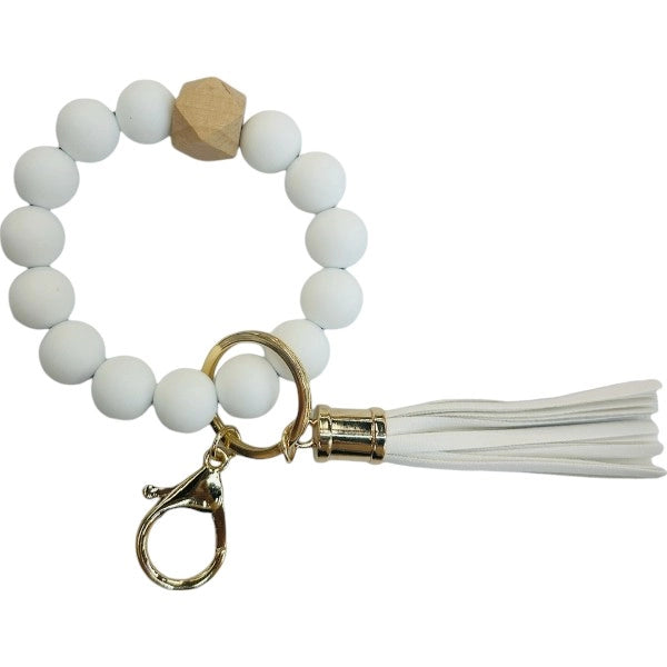 Silicone Beaded Wristlet Keyrings