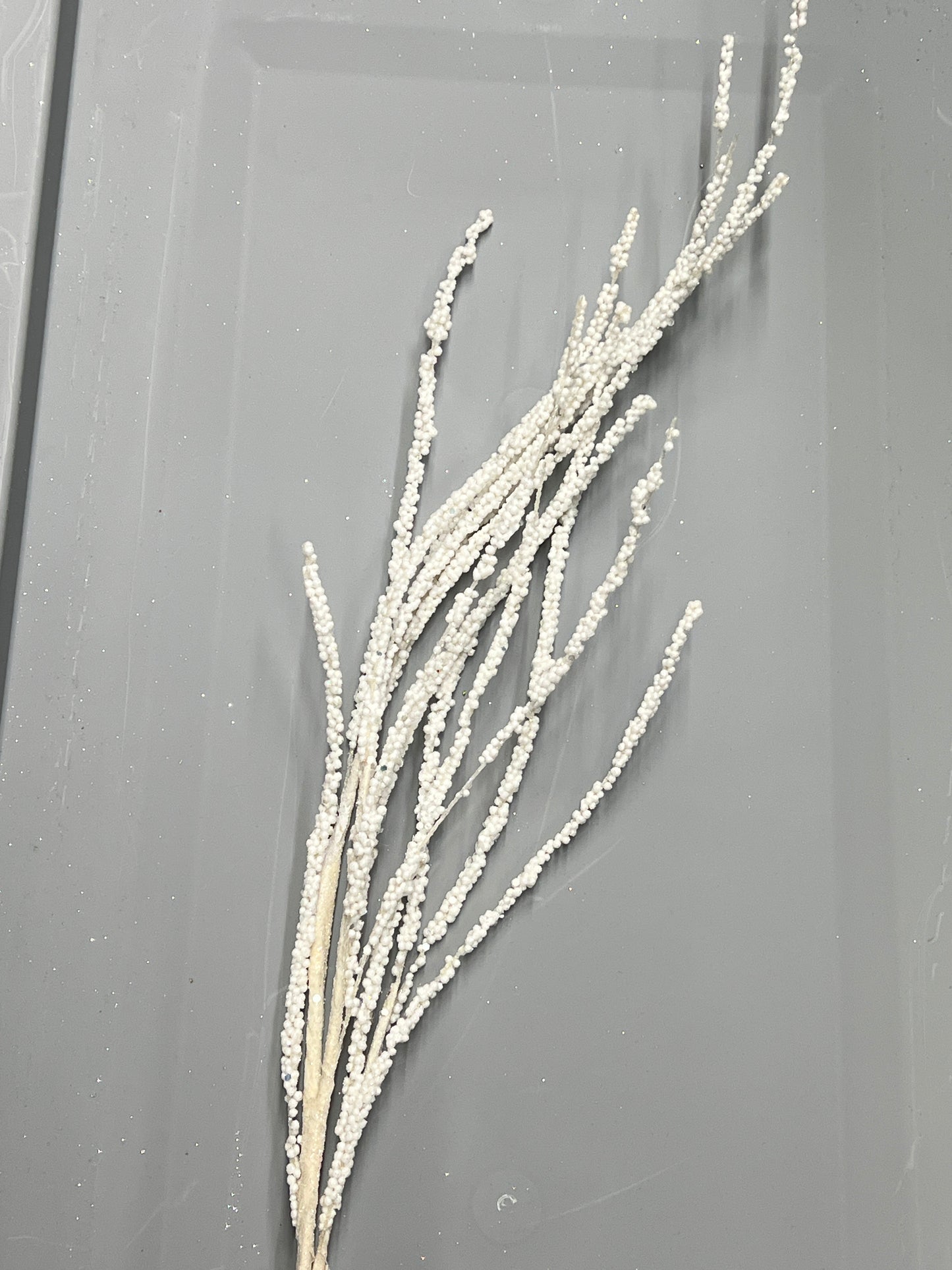 White Glitter Willow Tree Twig