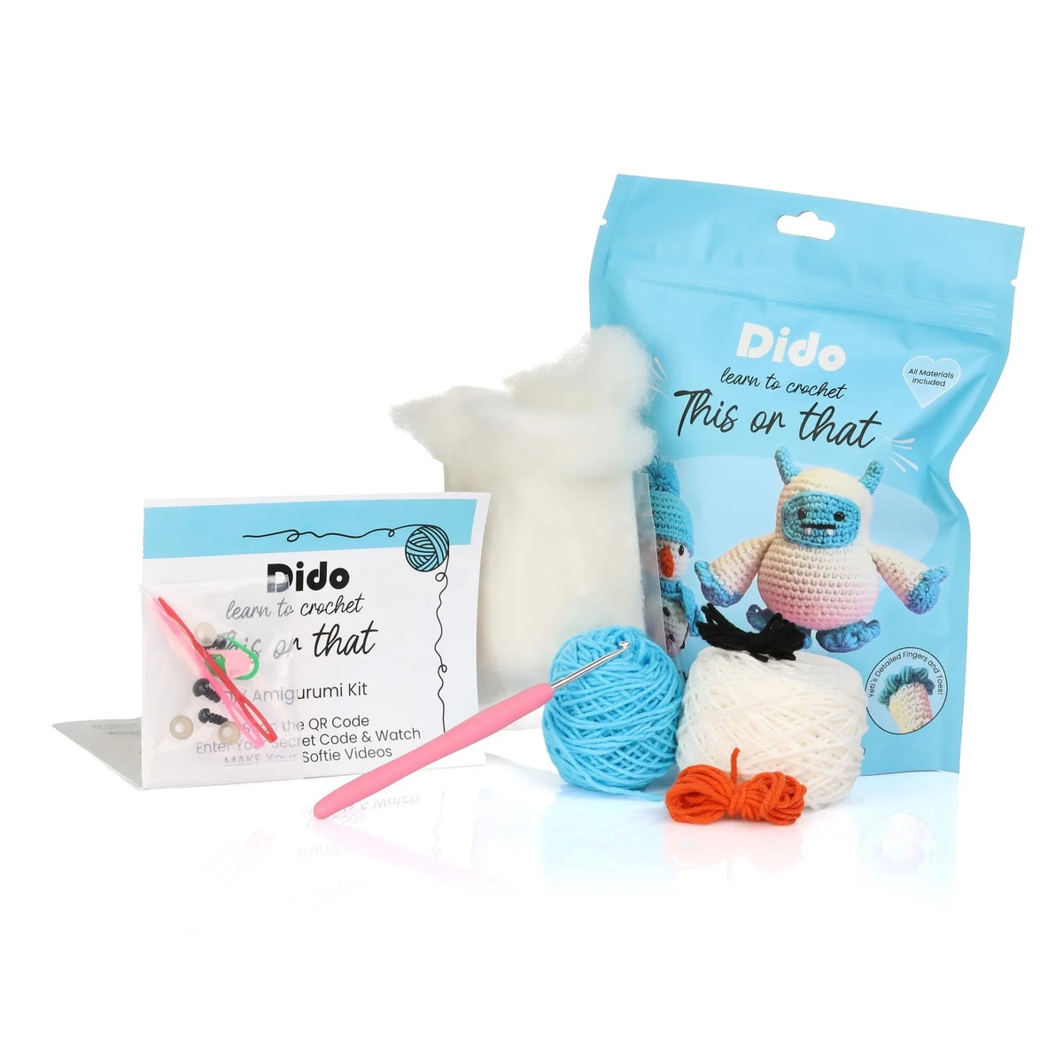 DIY This Or That Crochet Kit- Snowman Or Yeti